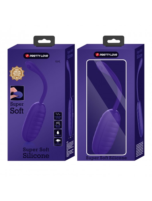 Фиолетовое перезаряжаемое виброяйцо Kirk - Baile