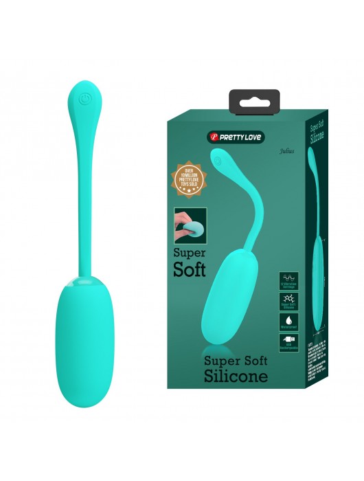 Бирюзовое перезаряжаемое виброяйцо Julius - Baile