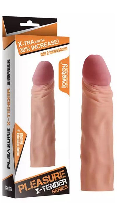 Насадка-фаллоимитатор Super-Realistic Penis - 19 см. - Lovetoy - в Москве купить с доставкой