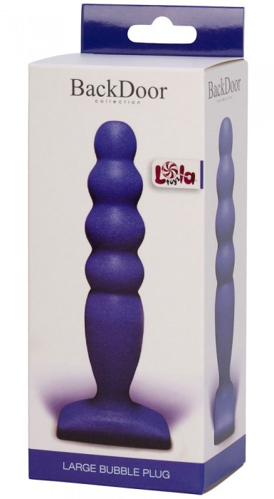 Фиолетовый анальный стимулятор Large Bubble Plug - 14,5 см. - Lola Games