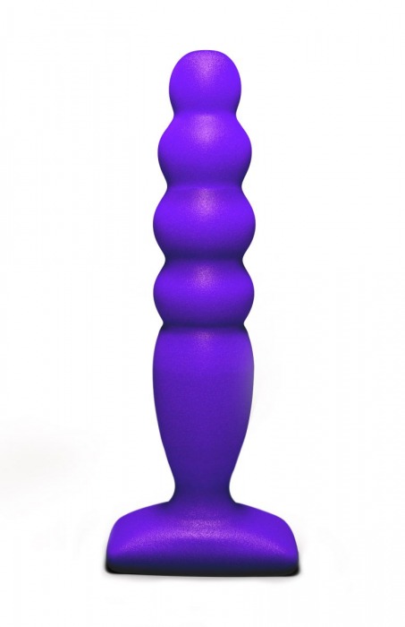 Фиолетовый анальный стимулятор Large Bubble Plug - 14,5 см. - Lola Games
