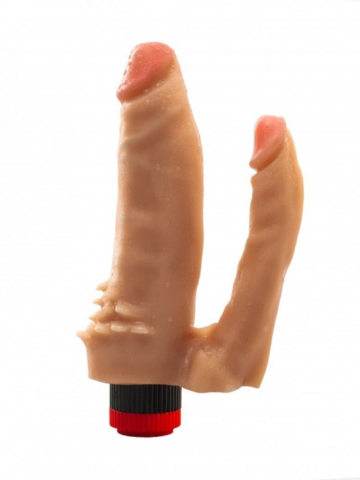 Телесный анально-вагинальный вибромассажер №11 с ионами серебра - 15,5 см. - Джага-Джага