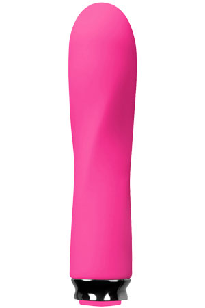 Перезаряжаемый розовый вибромассажер Luxe Compact Vibe Scarlet - 10,8 см. - NS Novelties