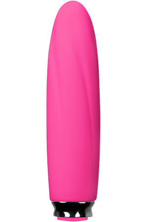 Перезаряжаемый розовый вибромассажер Luxe Compact Vibe Electra - 10,8 см. - NS Novelties