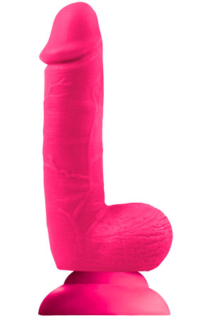 Розовый фаллоимитатор Colours Softies - 17,8 см. - NS Novelties