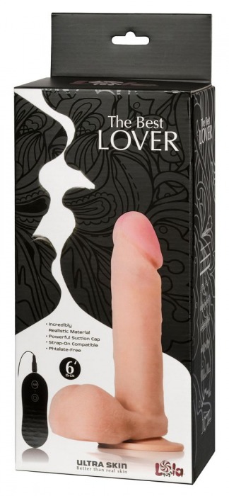 Реалистичный вибратор The Best Lover 6  с присоской - 20 см. - Lola toys