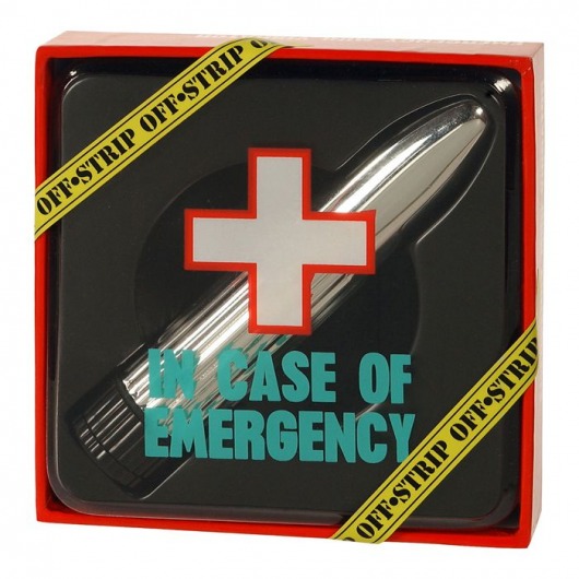 Серебристый вибратор EMERGENCY - 13,5 см. - Scala