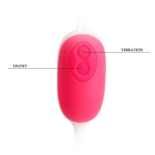 Розовые вагинальные шарики с вибрацией из силикона - Baile