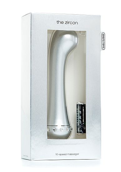 Вибратор для стимуляции точки G The Zircon Silver - 16,7 см. - Shots Media BV