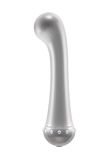Вибратор для стимуляции точки G The Zircon Silver - 16,7 см. - Shots Media BV
