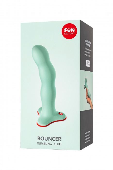 Зеленый фигурный фаллоимитатор Stubs Bouncer - 18,5 см. - Fun Factory