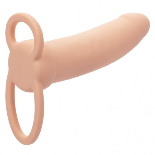 Телесная вибронасадка для двойного проникновения Rechargeable Thick Dual Penetrator - 14 см. - California Exotic Novelties купить в Москве с доставкой в Orgasmix.ru Телесная вибронасадка для двойного проникновения Rechargeable Thick Dual Penetrator - 14 см. - California Exotic Novelties - купить с доставкой в Москве