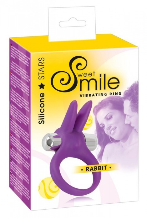 Фиолетовое эрекционное кольцо с вибрацией Smile Rabbit - Orion - в Москве купить с доставкой
