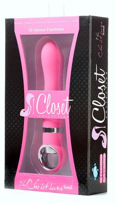 Розовый силиконовый вибратор CHRISTIANE SOUL - 17,8 см. - Closet Collection