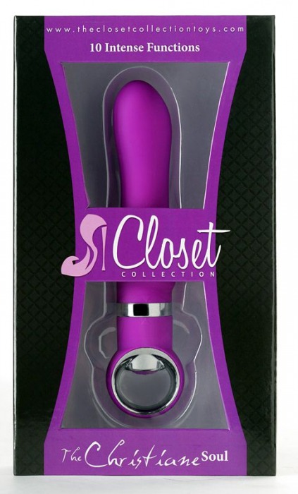 Фиолетовый силиконовый вибромассажёр CHRISTIANE SOUL - 17,8 см. - Closet Collection