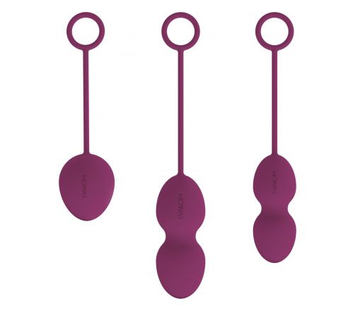 Набор фиолетовых вагинальных шариков Nova Ball со смещенным центром тяжести - Svakom