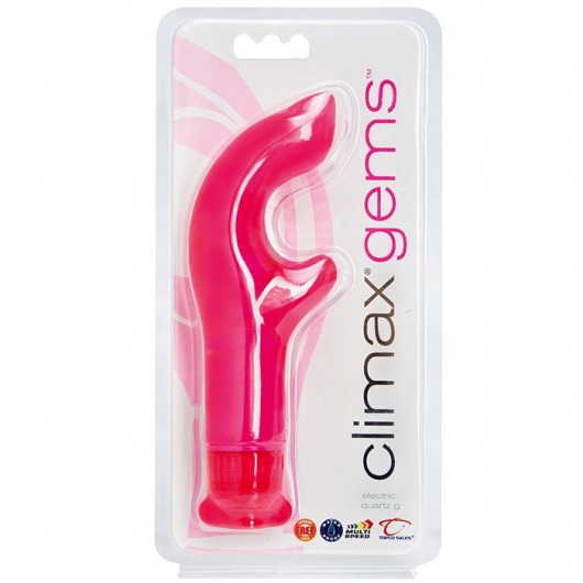 Вибратор для точки G и клитора Climax Gems Electric Quartz G - 15 см. - Topco Sales
