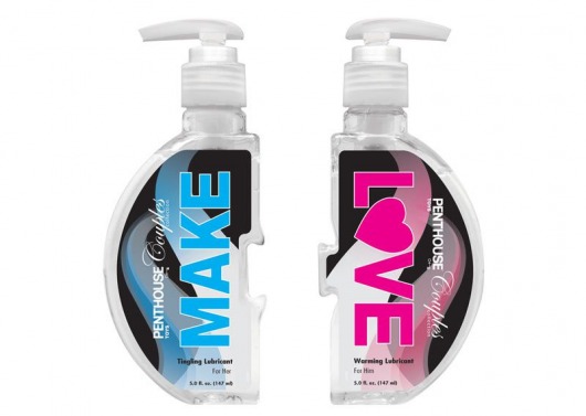 Набор из покалывающей и согревающей смазок  Make Love Warming and Tingling Lubricant - 2 х 147 мл. - Topco Sales - купить с доставкой в Москве