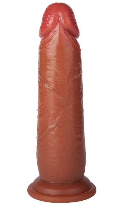 Реалистичный фаллоимитатор без мошонки из двухслойного силикона - 20 см. - Feelin