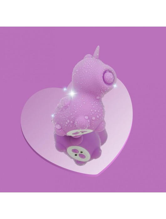 Фиолетовый клиторальный стимулятор Unihorn Karma Lilac с функцией пульсации - Unihorn