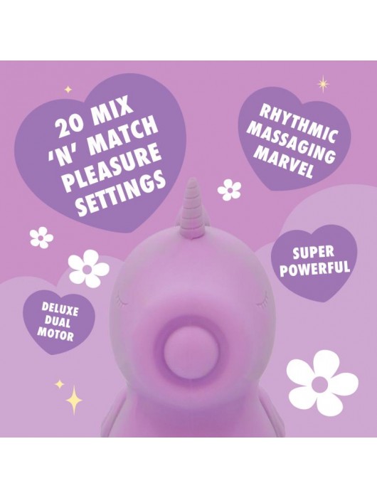 Фиолетовый клиторальный стимулятор Unihorn Karma Lilac с функцией пульсации - Unihorn