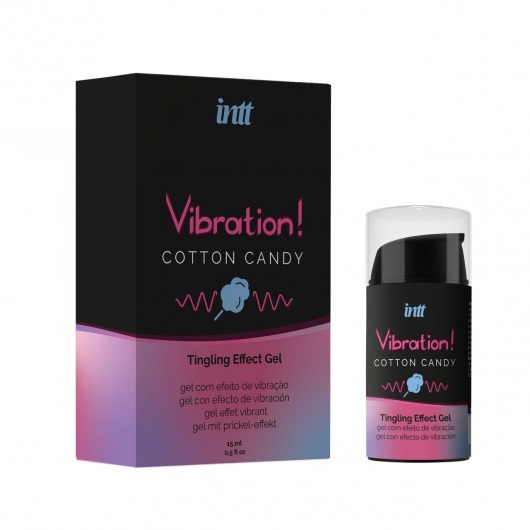 Жидкий вибратор Vibration Cotton Candy с ароматом сахарной ваты - 15 мл. - INTT - купить с доставкой в Москве