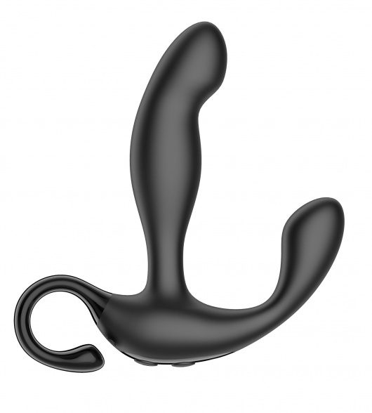 Черный вибромассажер простаты с эффектом фингеринга и пультом ДУ - Secwell - в Москве купить с доставкой