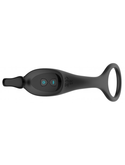 Черный пульсирующимй массажер простаты с вибрацией и пультом ДУ - 17,1 см. - Secwell - в Москве купить с доставкой