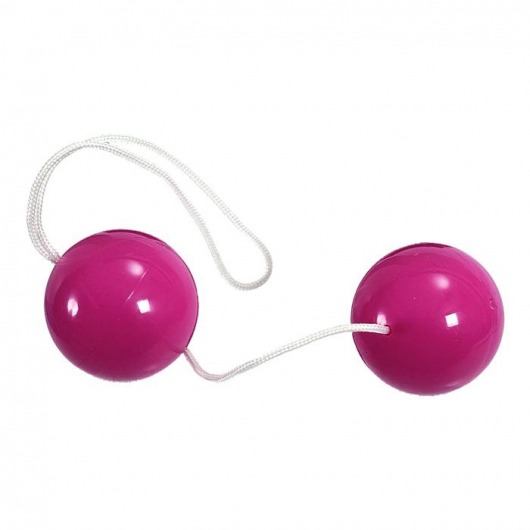 Фиолетовые вагинальные шарики на мягкой сцепке - Seven Creations