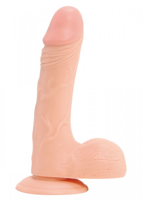 Телесный фаллоимитатор с мошонкой DILDO REAL RAPTURE - 23 см. - Toyz4lovers