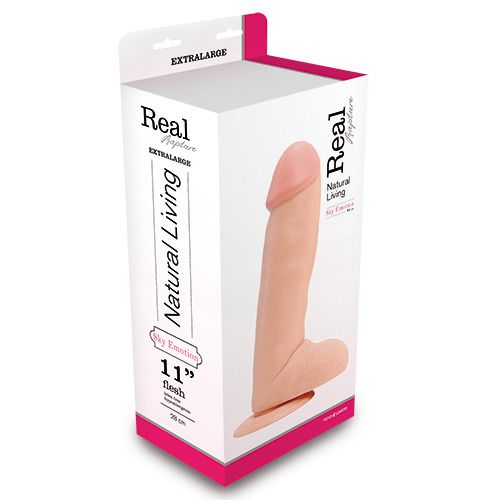 Телесный фаллоимитатор REALISTIC DILDO REAL RAPTURE на присоске - 31,3 см. - Toyz4lovers