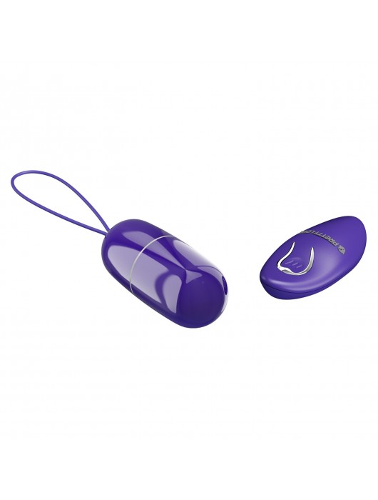 Фиолетово-синее виброяйцо с пультом ДУ Arvin-Youth - 7,9 см. - Baile