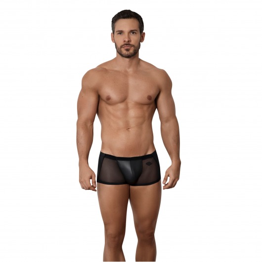 Черные стильные трусы-хипсы с полупрозрачными вставками Hurricane Latin Boxer - Clever Masculine Underwear купить с доставкой