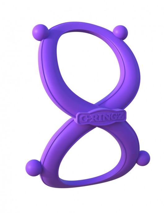 Фиолетовое эрекционное кольцо на пенис и мошонку Infinity Ring - Pipedream - в Москве купить с доставкой