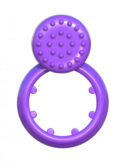 Фиолетовое эрекционное кольцо с вибрацией Sensual Touch Love Ring - Pipedream - в Москве купить с доставкой