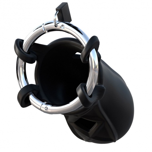 Черный замок верности Extreme Silicone Cock Blocker - Pipedream - купить с доставкой в Москве