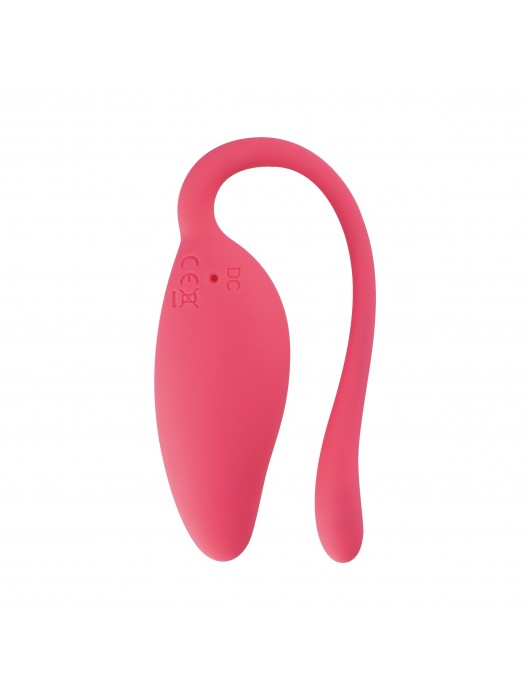 Коралловый вибромассажёр-яйцо с гибким хвостиком - Волшебная страна