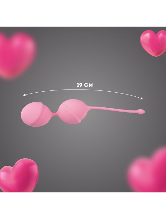 Розовые вагинальные шарики из силикона с мягким хвостиком - Волшебная страна