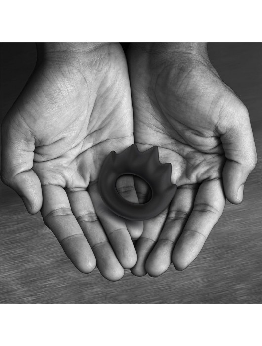 Черное эрекционное кольцо с массажными гребнями Rooster Xander - Velv or - в Москве купить с доставкой