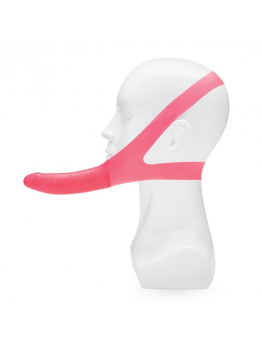 Розовый фаллоимитатор с креплением на лицо The Original Facilitator - 14 см. - Lux Fetish - купить с доставкой в Москве