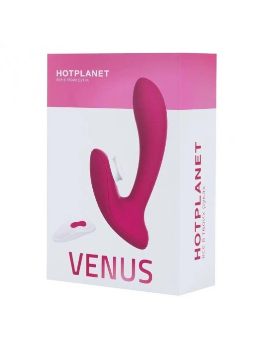 Бордовый вибратор для точки G с вакуум-волновой стимуляцией клитора Venus - HOT planet