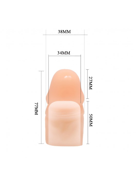 Телесная насадка на пенис - 7,7 см. - Baile - в Москве купить с доставкой