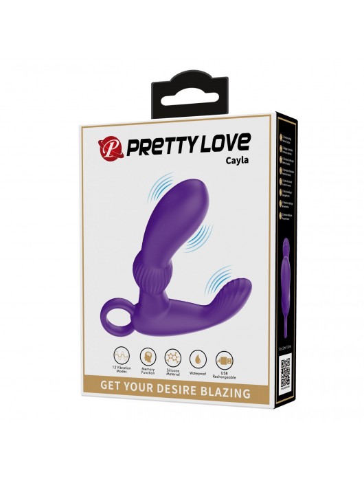 Фиолетовый вибромассажёр для массажа простаты Cayla - 11,2 см. - Baile - в Москве купить с доставкой