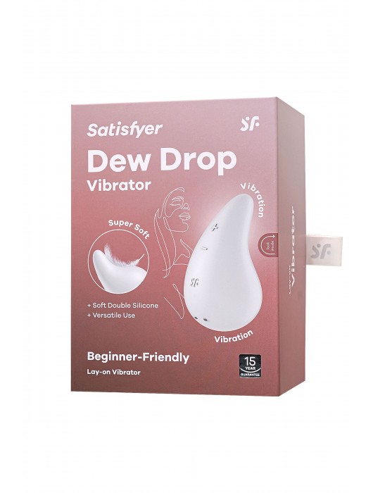 Белый вибромассажер в форме капли Dew Drop - Satisfyer
