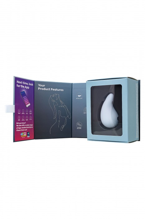Голубой вибромассажер в форме капли Dew Drop - Satisfyer