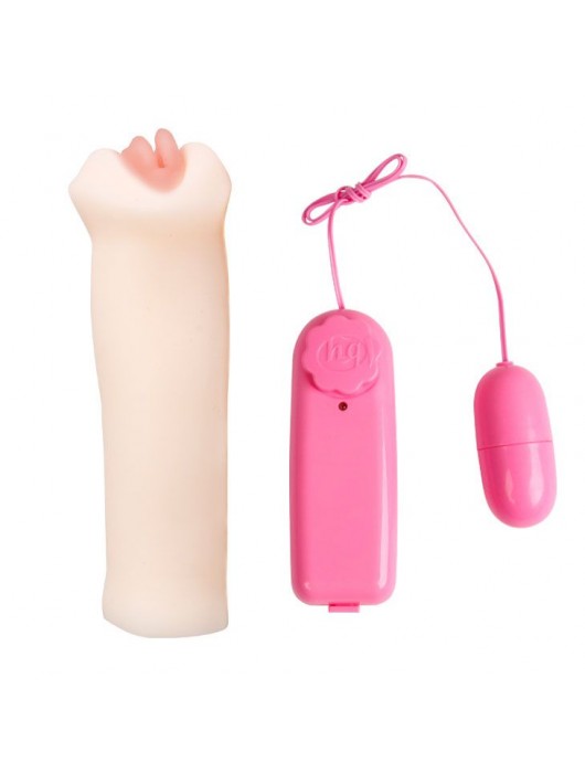 Вибрирующий мастурбатор-вагина с нежными губками Lily - 18 см. - Baile - в Москве купить с доставкой