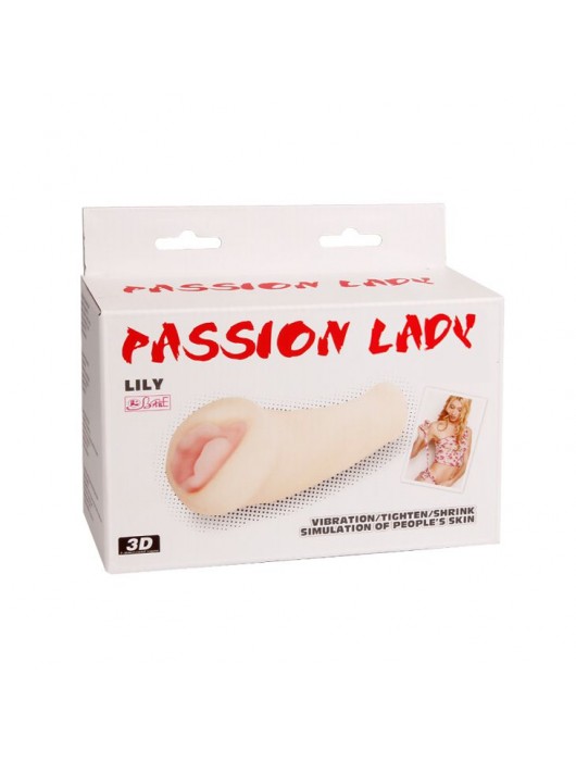 Вибрирующий мастурбатор-вагина с нежными губками Lily - 18 см. - Baile - в Москве купить с доставкой