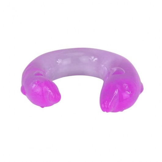 Фиолетовый двойной фаллоимитатор Dolphin - 30,5 см. - Baile