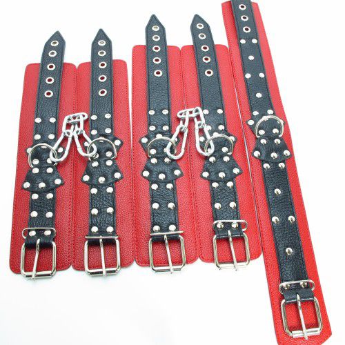 Набор кожаных БДСМ-аксессуаров - БДСМ Арсенал - купить с доставкой в Москве