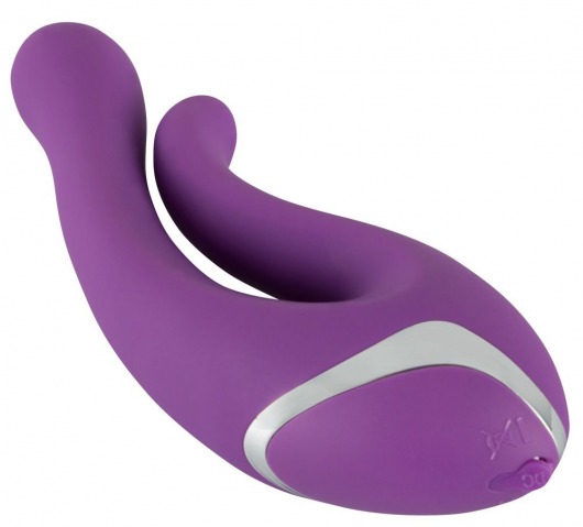 Фиолетовый перезаряжаемый вибратор Javida Double Vibe - Orion